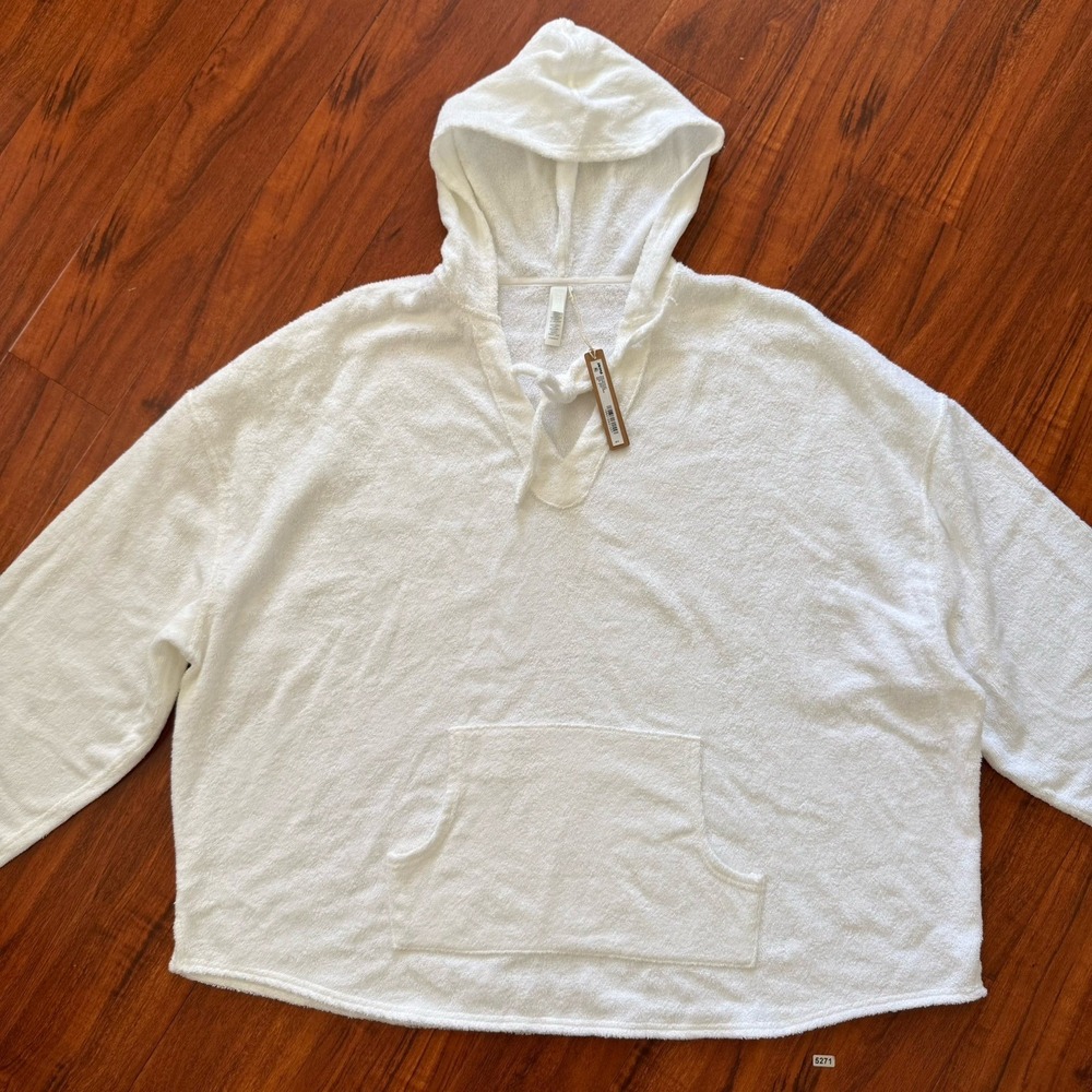 SKIMS Terry Coverup Oversized Hoodie In Snow Size S NWT $78